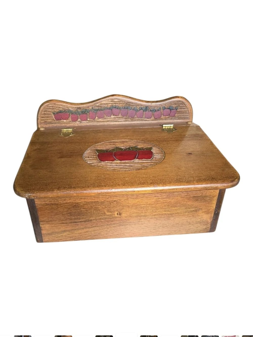 vintage country farmhouse wooden bread box Wood
